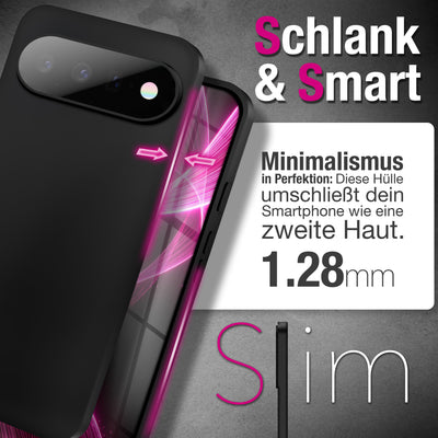 NALIA Matte Silikonhülle für Google Pixel 11 Pro XL – Slim, Schwarz & Rutschfest – STRIDER (Soft Case, Kameraschutz & Stoßfest) – Marke aus Berlin