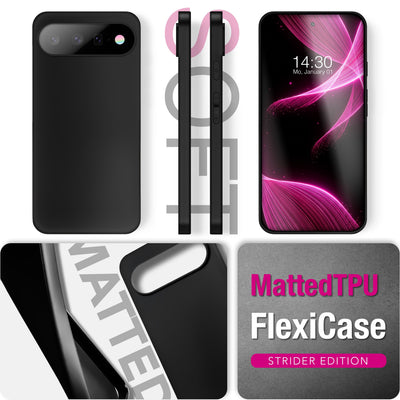 NALIA Matte Silikonhülle für Google Pixel 11 Pro XL – Slim, Schwarz & Rutschfest – STRIDER (Soft Case, Kameraschutz & Stoßfest) – Marke aus Berlin