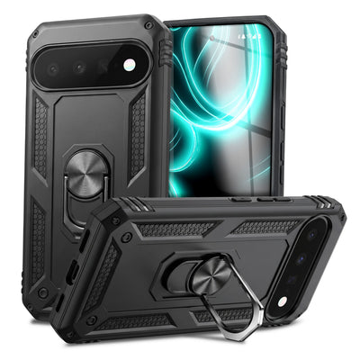 NALIA Panzerhülle für Google Pixel 11 / 11 Pro – Ring-Ständer 360° & Magnet-Halterung Kompatibel – RINGDEFEND (Stoßfestes Outdoor Case) – Marke aus Berlin