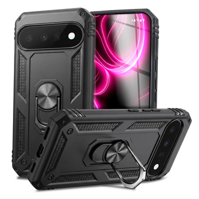 NALIA Panzerhülle für Google Pixel 11 Pro XL – Ring-Ständer 360° & Magnet-Halterung Kompatibel – RINGDEFEND (Stoßfestes Outdoor Case) – Marke aus Berlin