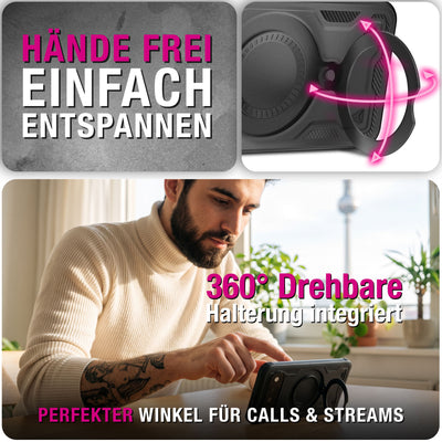 NALIA Magnetische Panzerhülle für Google Pixel 11 / 11 Pro – Ring-Halterung 360° & MagSafe kompatibel – STORMGUARD (Outdoor Case) – Marke aus Berlin