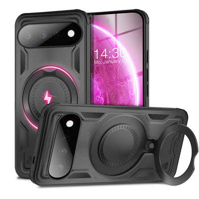 NALIA Magnetische Panzerhülle für Google Pixel 11 Pro XL – Ring-Halterung 360° & MagSafe kompatibel – STORMGUARD (Outdoor Case) – Marke aus Berlin