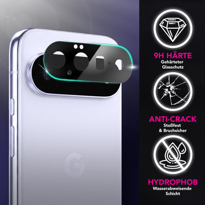 NALIA 2x Kameraschutzglas für Google Pixel 11 – Linsenschutz 9H & Case-Friendly – FOCUS.X2 MAX (HD-Echtglas Transparent) – Marke aus Berlin