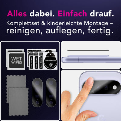 NALIA 2x Kameraschutzglas für Google Pixel 11 – Linsenschutz 9H & Case-Friendly – FOCUS.X2 MAX (HD-Echtglas Transparent) – Marke aus Berlin