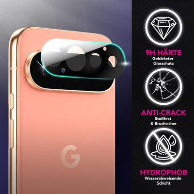 NALIA 2x Kameraschutzglas für Google Pixel 11 Pro – Linsenschutz 9H & Case-Friendly – FOCUS.X2 MAX (HD-Echtglas Transparent) – Marke aus Berlin