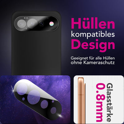NALIA 2x Kameraschutzglas für Google Pixel 11 Pro – Linsenschutz 9H & Case-Friendly – FOCUS.X2 MAX (HD-Echtglas Transparent) – Marke aus Berlin
