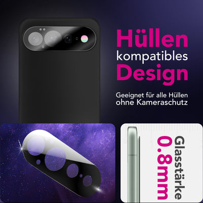 NALIA 2x Kameraschutzglas für Google Pixel 11 Pro XL – Linsenschutz 9H & Case-Friendly – FOCUS.X2 MAX (HD-Echtglas Transparent) – Marke aus Berlin