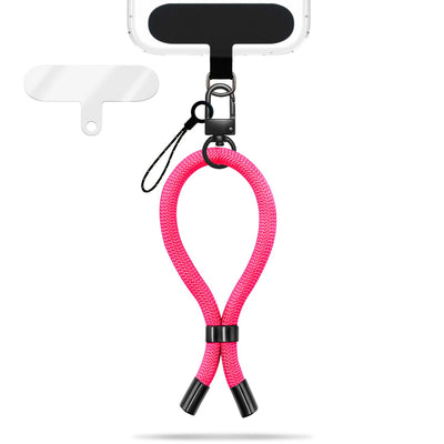 NALIA Universal Handykette Kurz & Kamera-Band – WRISTY (Verstellbare Handgelenkschlaufe inkl. 2 Patches & Feinschlaufe) – Marke aus Berlin Hot Pink NALIA Universal Handykette