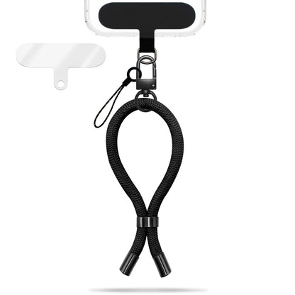 NALIA Wristy Universal Lanyard Handy-Kette für Smartphone & Handyhüllen, Handgelenk-Schlaufe mit Metallkarabiner, Verstellbares Trageband, Anti-Diebstahl Handyband Midnight Schwarz NALIA Universal Handykette