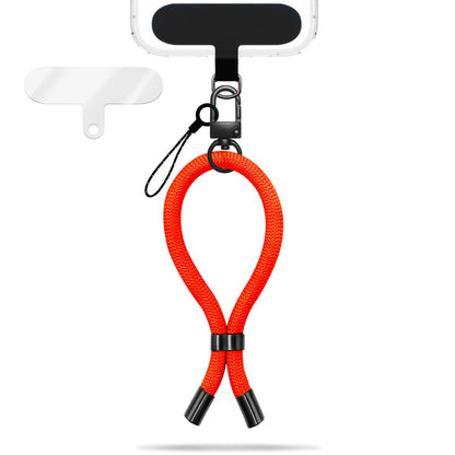 NALIA Wristy Universal Lanyard Handy-Kette für Smartphone & Handyhüllen, Handgelenk-Schlaufe mit Metallkarabiner, Verstellbares Trageband, Anti-Diebstahl Handyband Orange Energy NALIA Universal Handykette