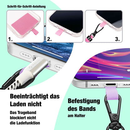 NALIA Universal-Kette mit Pad, Band für Handy-Hülle zum Umhängen, Karabinerhaken aus Metall (matt schwarz), Schlüsselband Umhängeband 160 CM, Crossbody Lanyard Gelb NALIA Universal Handykette