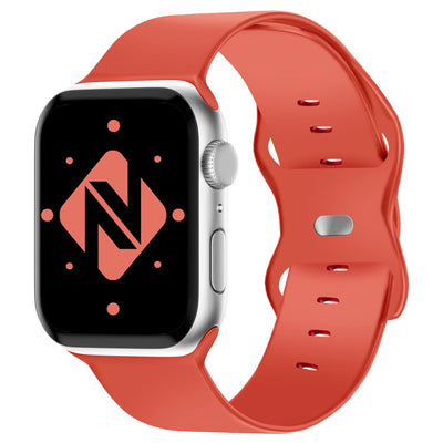 NALIA Silikon Smart-Watch Ersatzarmband kompatibel mit Apple Watch Armband SE & Series 8/7/6/5/4/3/2/1, 38mm 40mm 41mm, iWatch Fitnessuhr Sportarmband Damen & Herren Apricot NALIA Silikon Armband