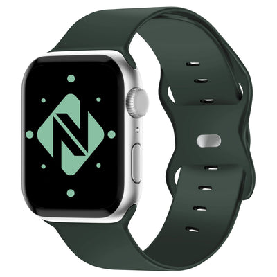 NALIA Silikon Smart-Watch Ersatzarmband kompatibel mit Apple Watch Armband SE & Series 8/7/6/5/4/3/2/1, 38mm 40mm 41mm, iWatch Fitnessuhr Sportarmband Damen & Herren Oliv Grün NALIA Silikon Armband
