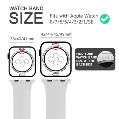 NALIA Silikon Smart-Watch Ersatzarmband kompatibel mit Apple Watch Armband SE & Series 8/7/6/5/4/3/2/1, 38mm 40mm 41mm, iWatch Fitnessuhr Sportarmband Damen & Herren Weiß NALIA Silikon Armband