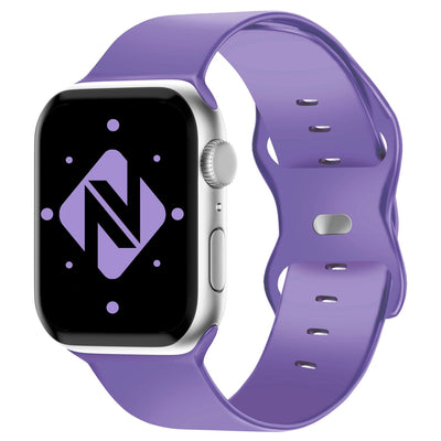 NALIA Silikon Smart-Watch Ersatzarmband kompatibel mit Apple Watch Armband Ultra/SE & Series 8/7/6/5/4/3/2/1, 42mm 44mm 45mm 49mm, iWatch Fitnessuhr Sportarmband Damen & Herren Lila NALIA Silikon Armband