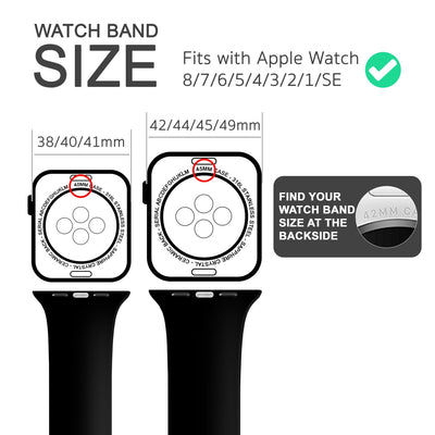 NALIA Gestreiftes Silikon Smart-Watch Ersatzarmband kompatibel mit Apple Watch Armband Ultra/SE & Series 8/7/6/5/4/3/2/1, 42 44 45 49mm, iWatch Fitnessarmband Damen & Herren Schwarz Weiß NALIA Silikon Armband