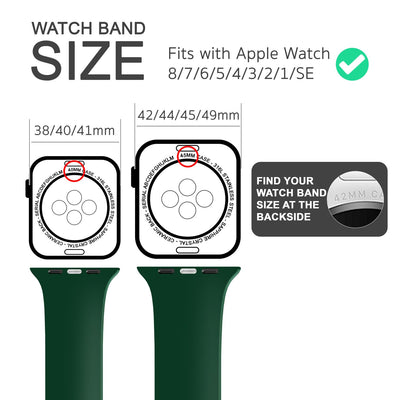 NALIA Gestreiftes Silikon Smart-Watch Ersatzarmband kompatibel mit Apple Watch Armband Ultra/SE & Series 8/7/6/5/4/3/2/1, 42 44 45 49mm, iWatch Fitnessarmband Damen & Herren Grün Rot NALIA Silikon Armband
