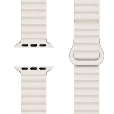 NALIA Core Magnet Armband kompatibel mit Apple Watch SE & iWatch Series 10 9 8 7 6 5 4 3 2 1, 38/40/41/42mm, Atmungsaktives Silikon Loop, Sportarmband mit Rillen Design
