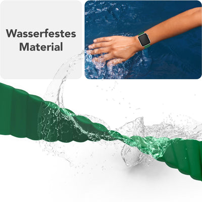 NALIA Core Magnet Armband kompatibel mit Apple Watch Series Ultra/SE/10/9/8/7/6/5/4/3/2/1 – 42/44/45/46/49mm, Atmungsaktives Silikon Loop, Sportarmband mit Rillendesign
