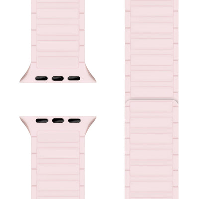 NALIA Nexus Magnet Armband kompatibel mit Apple Watch Armband Series Ultra/SE 10 9 8 7 6 5 4 3 2 1, 42/44/45/46/49mm, Silikon Loop mit Rillendesign, Sportarmband