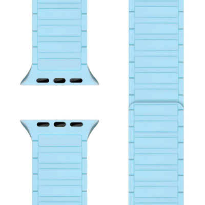 NALIA Nexus Magnet Armband kompatibel mit Apple Watch Armband Series Ultra/SE 10 9 8 7 6 5 4 3 2 1, 42/44/45/46/49mm, Silikon Loop mit Rillendesign, Sportarmband