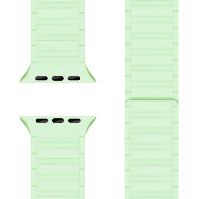 NALIA Nexus Magnet Armband kompatibel mit Apple Watch Armband Series Ultra/SE 10 9 8 7 6 5 4 3 2 1, 42/44/45/46/49mm, Silikon Loop mit Rillendesign, Sportarmband