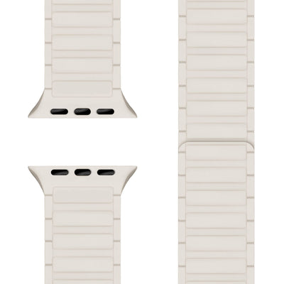 NALIA Nexus Magnet Armband kompatibel mit Apple Watch Armband Series Ultra/SE 10 9 8 7 6 5 4 3 2 1, 42/44/45/46/49mm, Silikon Loop mit Rillendesign, Sportarmband