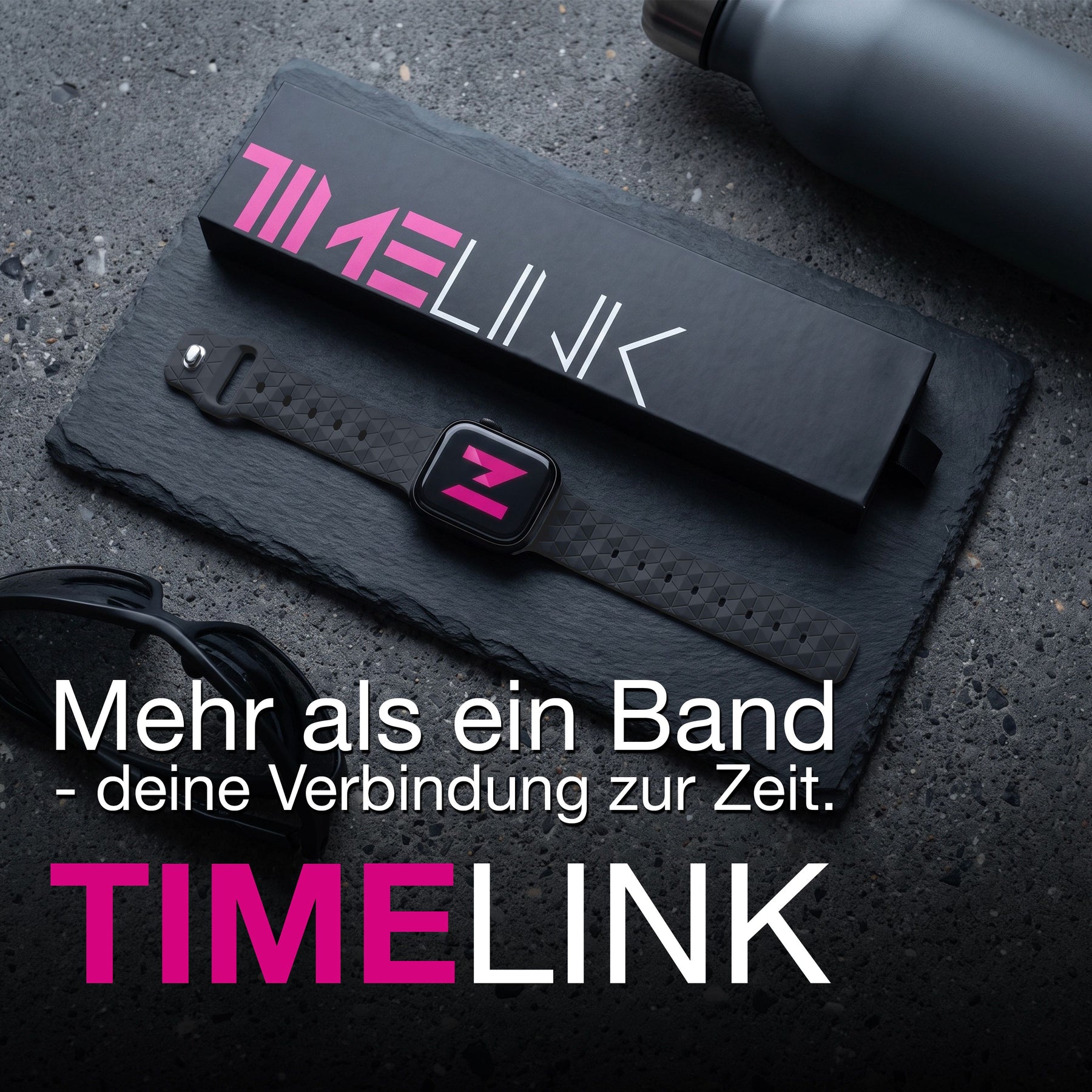NALIA Hexion Armband kompatibel mit Apple Watch Armband Series SE/iWatch 10 9 8 7 6 5 4 3 2 1, 38/40/41/42mm, Silikon Loop mit Hexagon Design, Sportarmband Steck-Pin-Verschluss Graphitgrau NALIA Silikon Armband