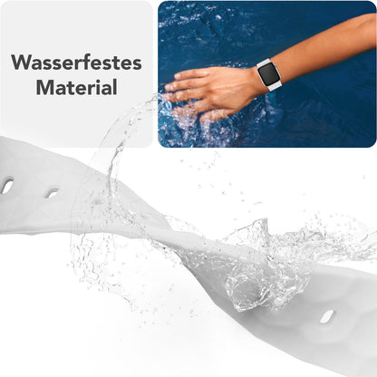 NALIA Hexion Armband für Apple Watch Series Ultra/SE/10/9/8/7/6/5/4/3/2/1, Gehäusegröße 42/44/45/46/49mm, Silikon Loop Sportarmband mit Steck-Pin & im Hexagon Design