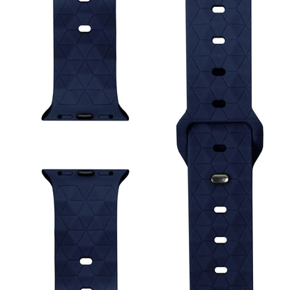 NALIA Hexion Armband für Apple Watch Series Ultra/SE/10/9/8/7/6/5/4/3/2/1, Gehäusegröße 42/44/45/46/49mm, Silikon Loop Sportarmband mit Steck-Pin & im Hexagon Design