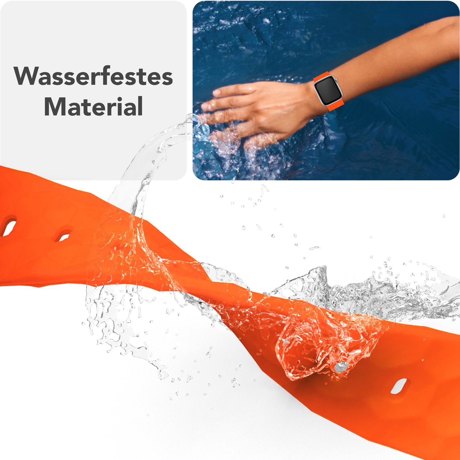 NALIA Hexion Armband für Apple Watch Series Ultra/SE/10/9/8/7/6/5/4/3/2/1, Gehäusegröße 42/44/45/46/49mm, Silikon Loop Sportarmband mit Steck-Pin & im Hexagon Design