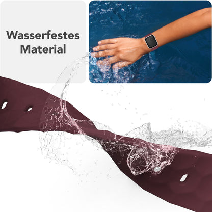 NALIA Hexion Armband für Apple Watch Series Ultra/SE/10/9/8/7/6/5/4/3/2/1, Gehäusegröße 42/44/45/46/49mm, Silikon Loop Sportarmband mit Steck-Pin & im Hexagon Design