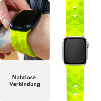 NALIA Hexion Armband für Apple Watch Series Ultra/SE/10/9/8/7/6/5/4/3/2/1, Gehäusegröße 42/44/45/46/49mm, Silikon Loop Sportarmband mit Steck-Pin & im Hexagon Design