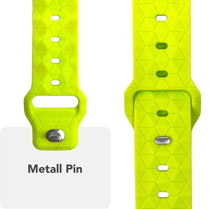 NALIA Hexion Armband für Apple Watch Series Ultra/SE/10/9/8/7/6/5/4/3/2/1, Gehäusegröße 42/44/45/46/49mm, Silikon Loop Sportarmband mit Steck-Pin & im Hexagon Design