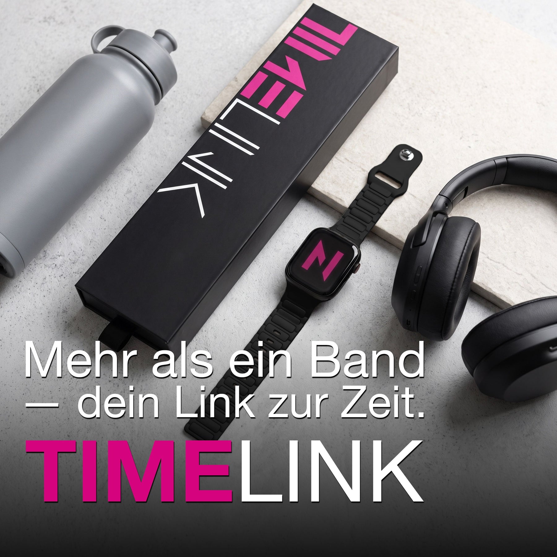 NALIA Pulse Silikon Armband kompatibel mit Apple Watch Armband iWatch Series SE/10/9/8/7/6/5/4/3/2/1, 38/40/41/42mm, 3D Textur Sportarmband mit Steck-Pin Verschluss Nachtschwarz NALIA Silikon Armband