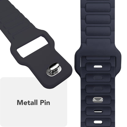 NALIA Pulse Armband für Apple Watch Series Ultra/SE/10/9/8/7/6/5/4/3/2/1, Gehäusegröße 42/44/45/46/49mm, 3D Textur Silikon Sportarmband mit Steck-Pin Verschluss Marineblau NALIA Silikon Armband