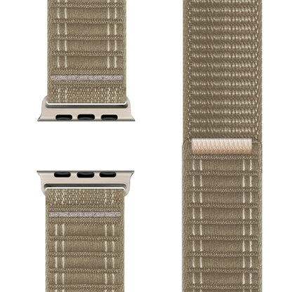 NALIA Evolv Armband für Apple Watch SE/10/9/8/7/6/5/4/3/2/1, Gehäusegröße 38/40/41/42mm, Gewebtes Stoffband Elastisches Nylon Uhrenband mit Klettverschluss Latte Macchiato NALIA Nylon Armband