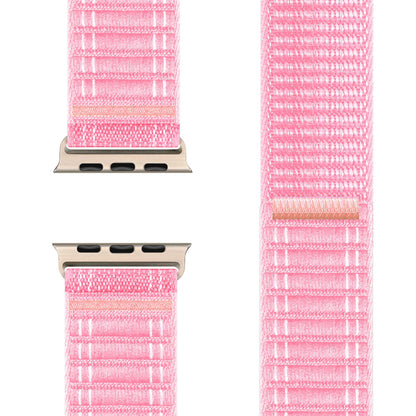 NALIA Evolv Armband für Apple Watch SE/10/9/8/7/6/5/4/3/2/1, Gehäusegröße 38/40/41/42mm, Gewebtes Stoffband Elastisches Nylon Uhrenband mit Klettverschluss Zartrosa NALIA Nylon Armband