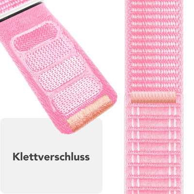 NALIA Evolv Nylon Armband kompatibel mit Apple Watch Armband iWatch Series Ultra/SE 10 9 8 7 6 5 4 3 2 1, 42/44/45/46/49mm, Leichtes Gewebtes Stoffband mit Klettverschluss
