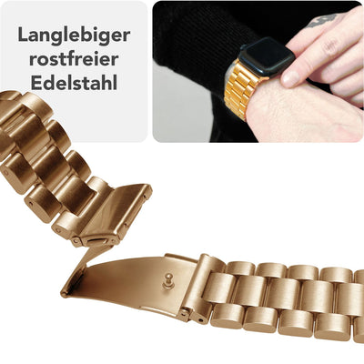 NALIA Apple Watch Armband Apple Watch Armband iWatch Series SE/10/9/8/7/6/5/4/3/ Königs Gold NALIA Metall Armband