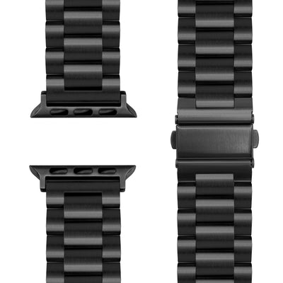 NALIA Apple Watch Armband Apple Watch Armband iWatch Series SE/10/9/8/7/6/5/4/3/ Tiefschwarz NALIA Metall Armband