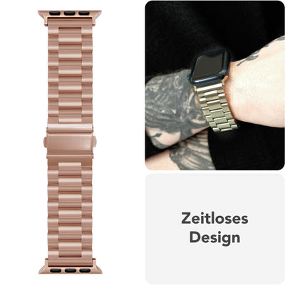 NALIA Apple Watch Armband Apple Watch Armband iWatch Series SE/10/9/8/7/6/5/4/3/ Kupferrosé NALIA Metall Armband