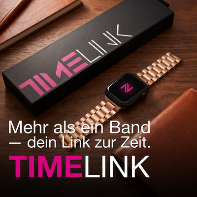 NALIA Mova Edelstahl Armband kompatibel mit Apple Watch Armband iWatch Series SE/10/9/8/7/6/5/4/3/2/1, 38/40/41/42mm, Metall Ersatzarmband mit Doppelfaltschließe, Rostfrei Kupferrosé NALIA Metall Armband