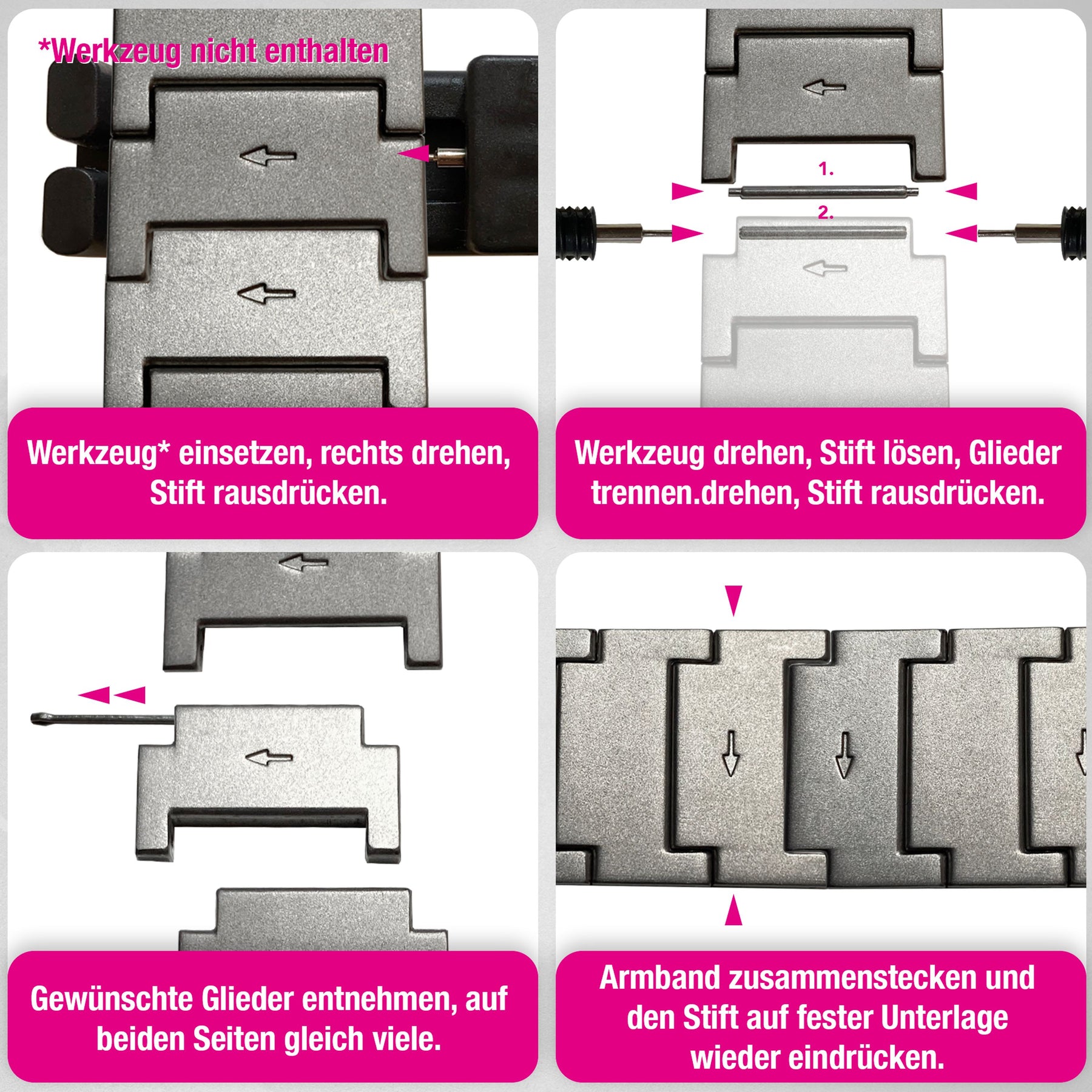 NALIA Argon Titan Armband kompatibel mit Apple Watch Armband iWatch Series SE/10/9/8/7/6/5/4/3/2/1, 38/40/41/42mm, Metall Ersatzarmband mit Faltschließe, Matt, Leicht, Rostfrei Titan Natur NALIA Metall Armband