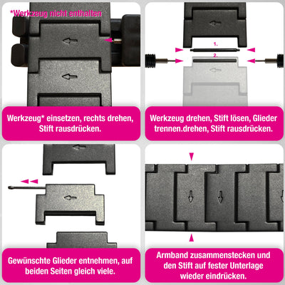 NALIA Argon Titan Armband kompatibel mit Apple iWatch Ultra/SE Series 10 9 8 7 6 5 4 3 2 1 42/44/45/46/49mm, Metall Ersatzarmband mit Doppelfaltschließe, Metallarmband Rostfrei Titan Schwarz NALIA Metall Armband