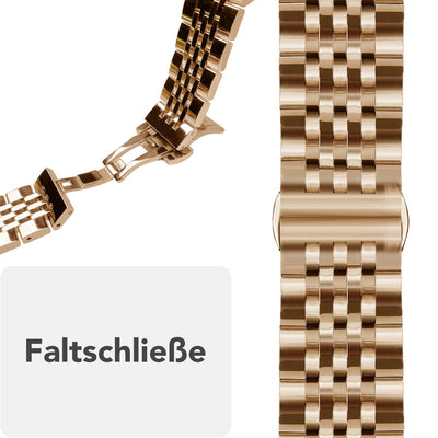 NALIA Apple Watch Armband Apple Watch Armband Ultra/SE Series 10 9 8 7 6 5 4 3 2 Champagner Gold NALIA Metall Armband