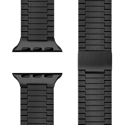 NALIA Chronos Edelstahl Armband kompatibel mit Apple Watch Armband SE iWatch Series 10 9 8 7 6 5 4 3 2 1 38/40/41/42mm, Magnetisches Loop-Armband aus Metall mit Schnellverschluss Nachtschwarz NALIA Metall Armband
