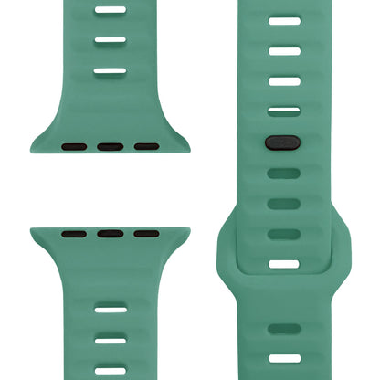 NALIA Motion Armband für Apple Watch SE/10/9/8/7/6/5/4/3/2/1, Gehäusegröße 38/40/41/42mm, Soft Silikon Ersatz Sportarmband mit Steck-Pin Verschluss