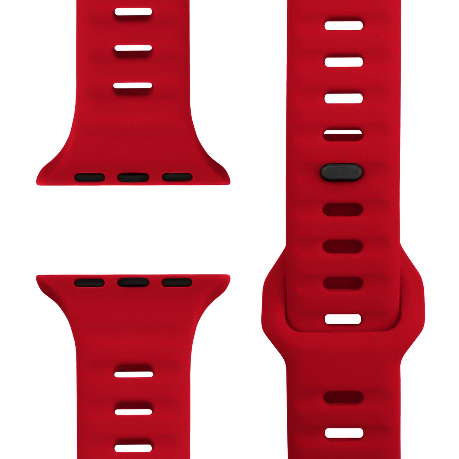 NALIA Motion Armband für Apple Watch SE/10/9/8/7/6/5/4/3/2/1, Gehäusegröße 38/40/41/42mm, Soft Silikon Ersatz Sportarmband mit Steck-Pin Verschluss