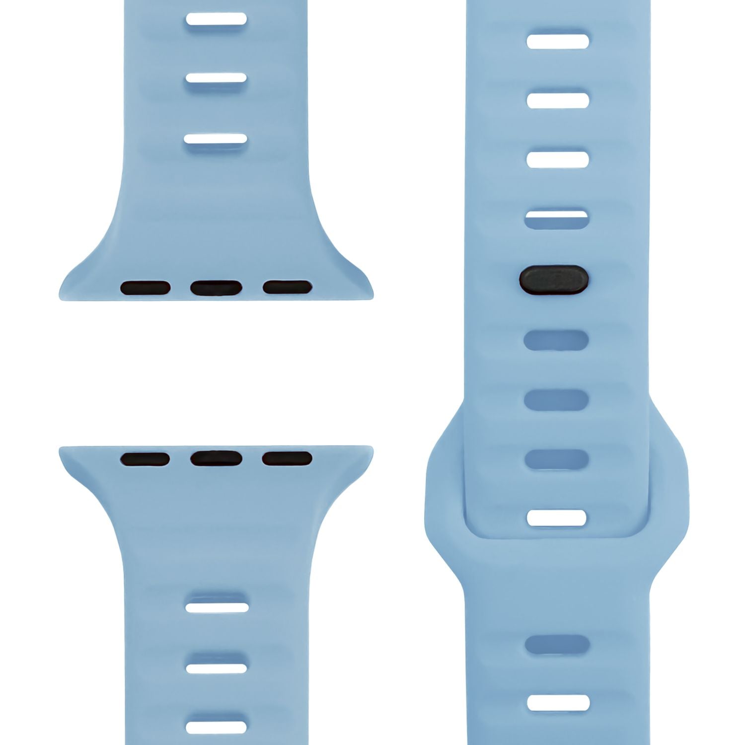 NALIA Motion Armband für Apple Watch SE/10/9/8/7/6/5/4/3/2/1, Gehäusegröße 38/40/41/42mm, Soft Silikon Ersatz Sportarmband mit Steck-Pin Verschluss